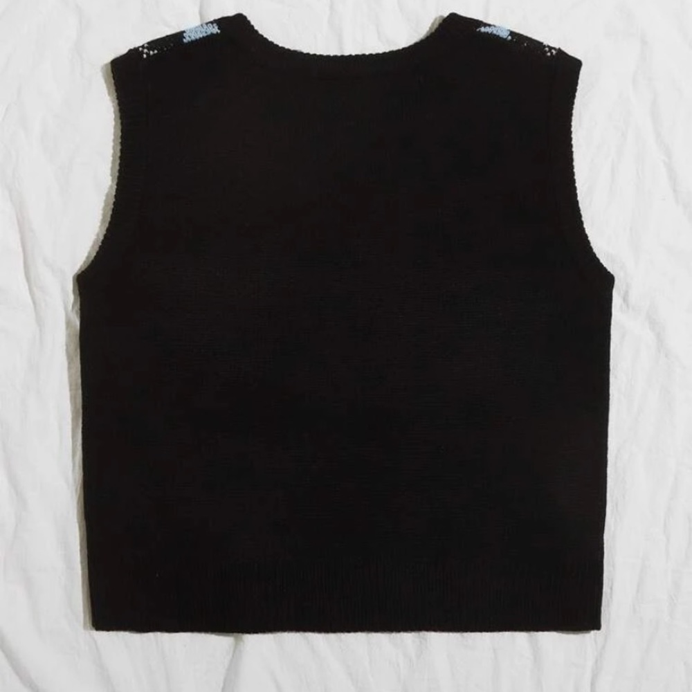 V neck Argyle sweater vest